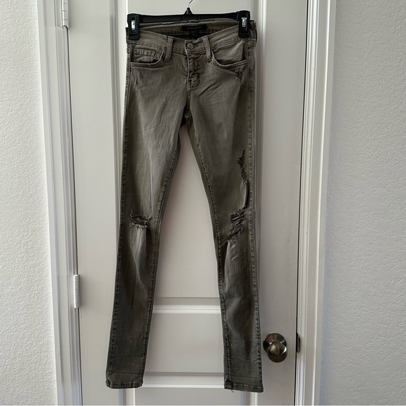 Flying Monkey Low Rise Skinny Distressed Jeans Size 24 Cotton Tencel Blend - Picture 2 of 8